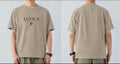 T-shirt oversize LUVICA beige – vue avant et arrière